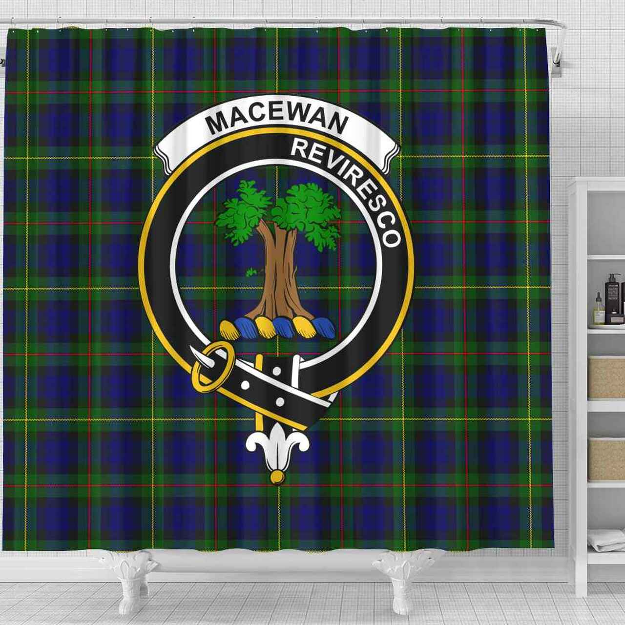 MacEwen Tartan Crest Shower Curtain