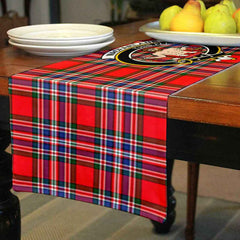 MacFarlane Tartan Crest Table Runner - Cotton table runner