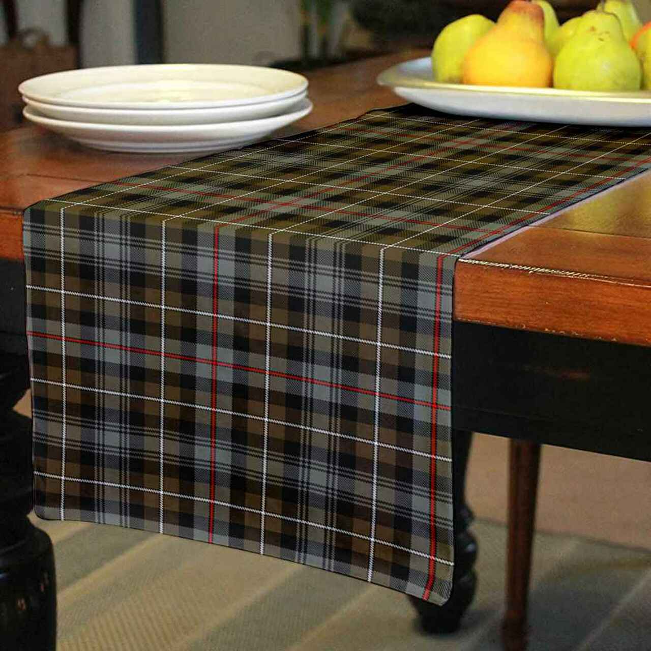 MacKenzie Weathered Tartan Table Runner - Cotton table runner