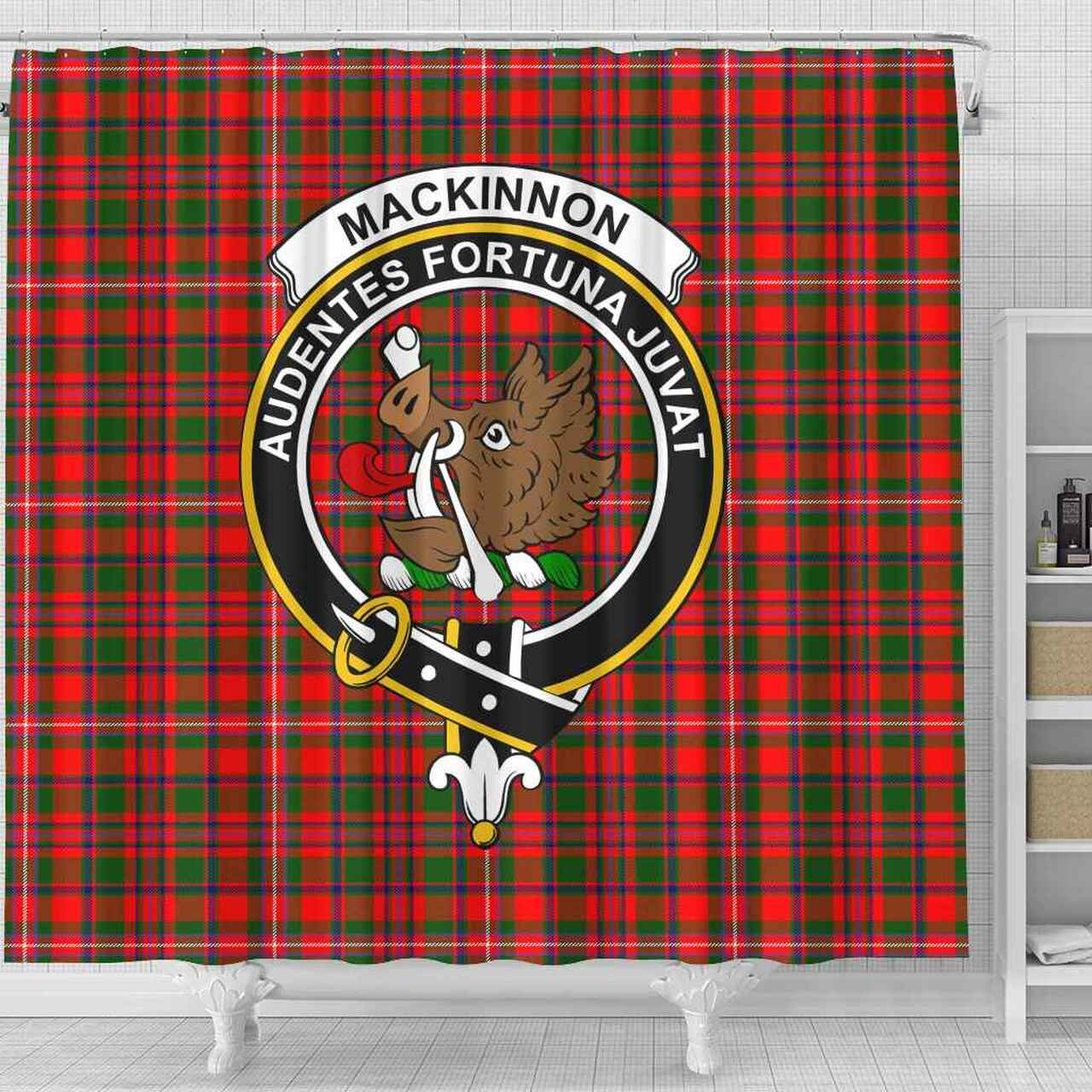 MacKinnon Tartan Crest Shower Curtain