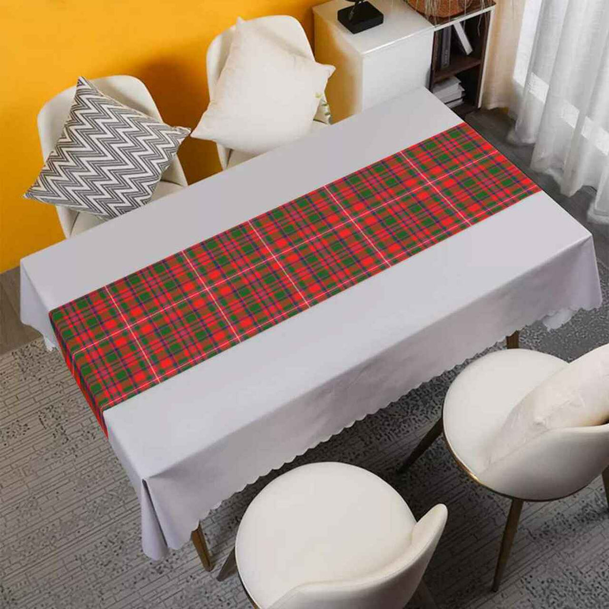 MacKinnon Modern Tartan Table Runner - Cotton table runner