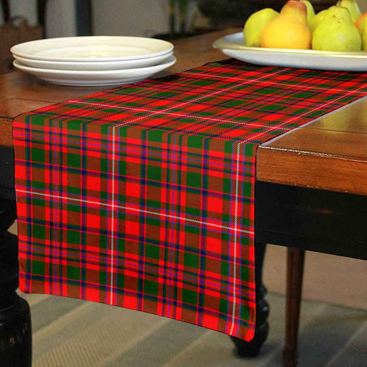 MacKinnon Modern Tartan Table Runner - Cotton table runner