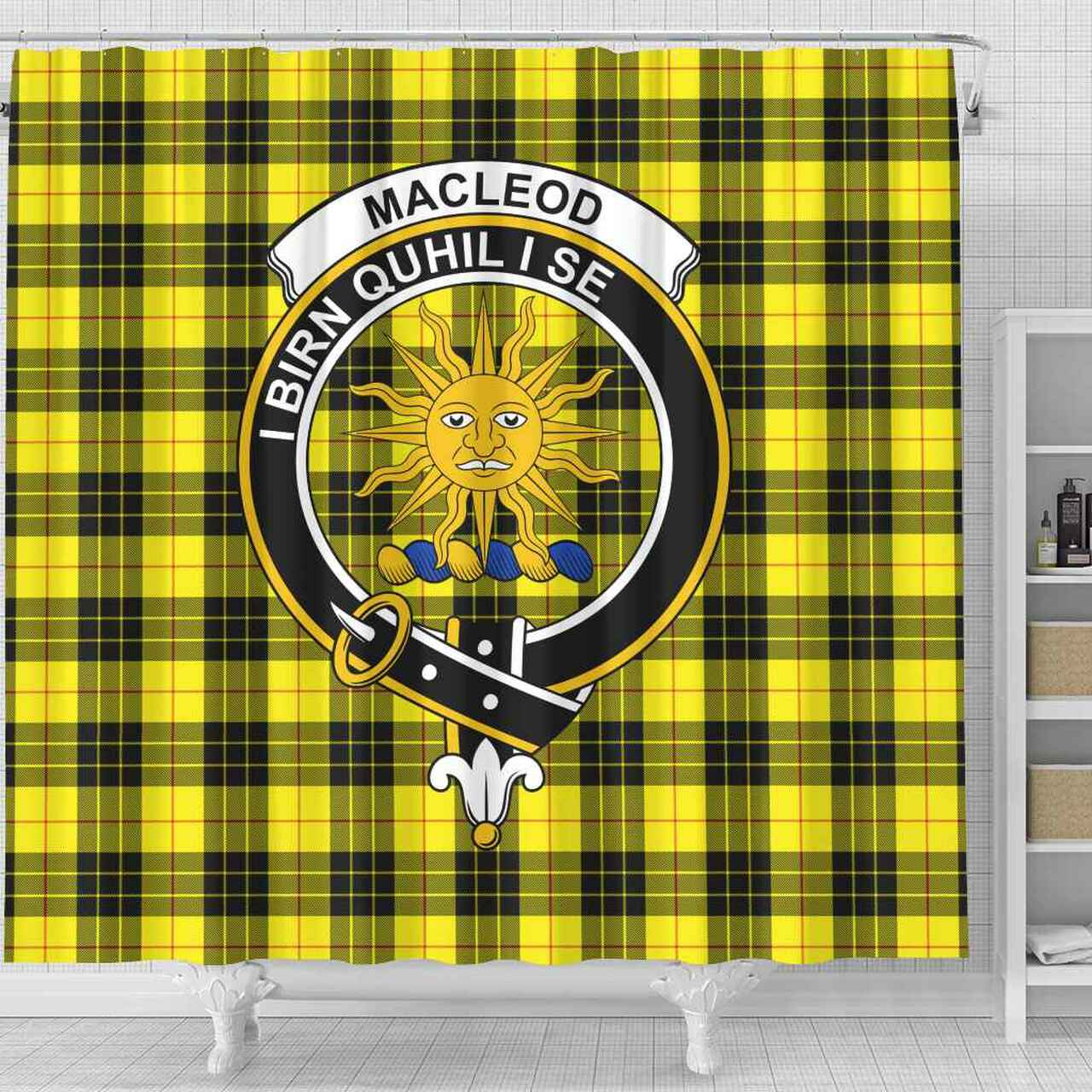 MacLeod Tartan Crest Shower Curtain