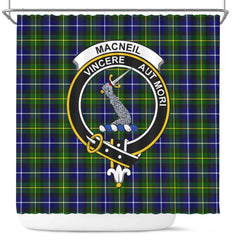 MacNeill of Barra Tartan Crest Shower Curtain