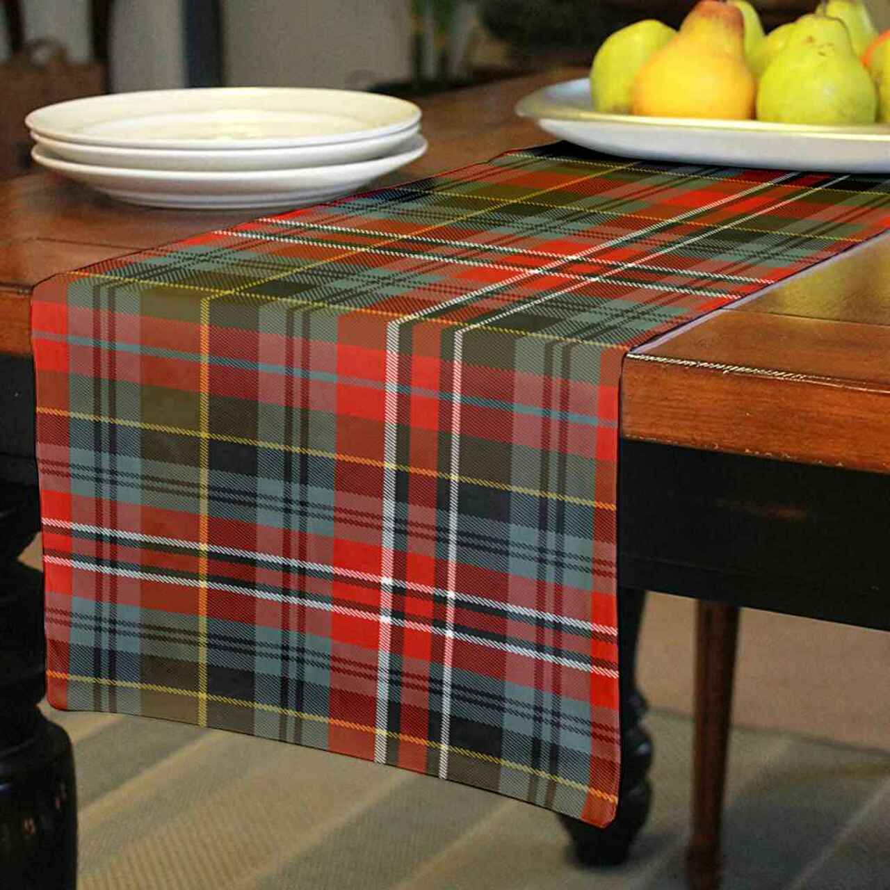 MacPherson Weathered Tartan Table Runner - Cotton table runner