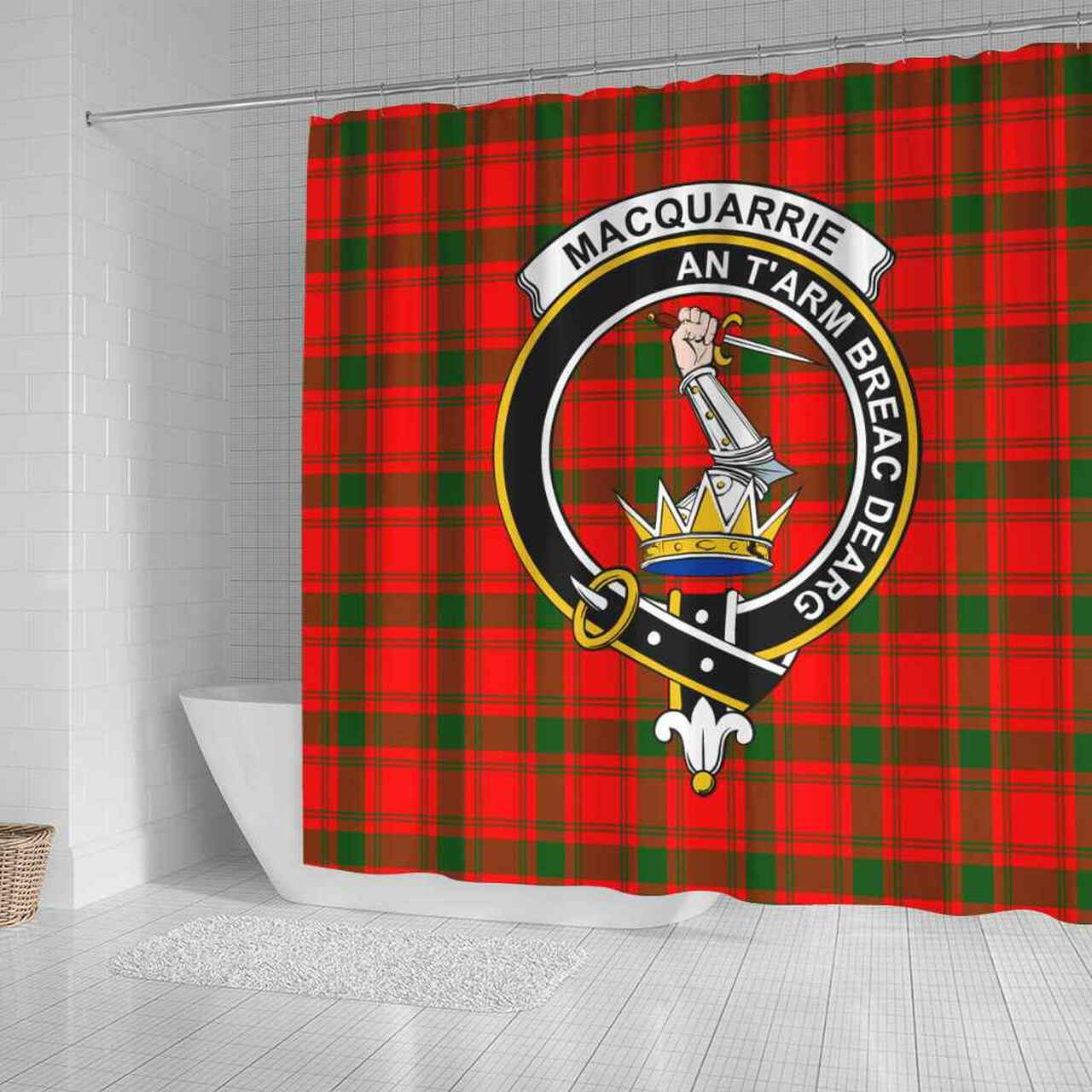 MacQuarrie Tartan Crest Shower Curtain