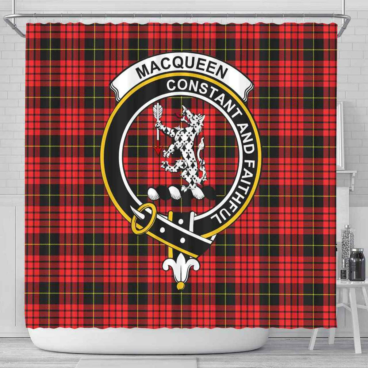 MacQueen Tartan Crest Shower Curtain