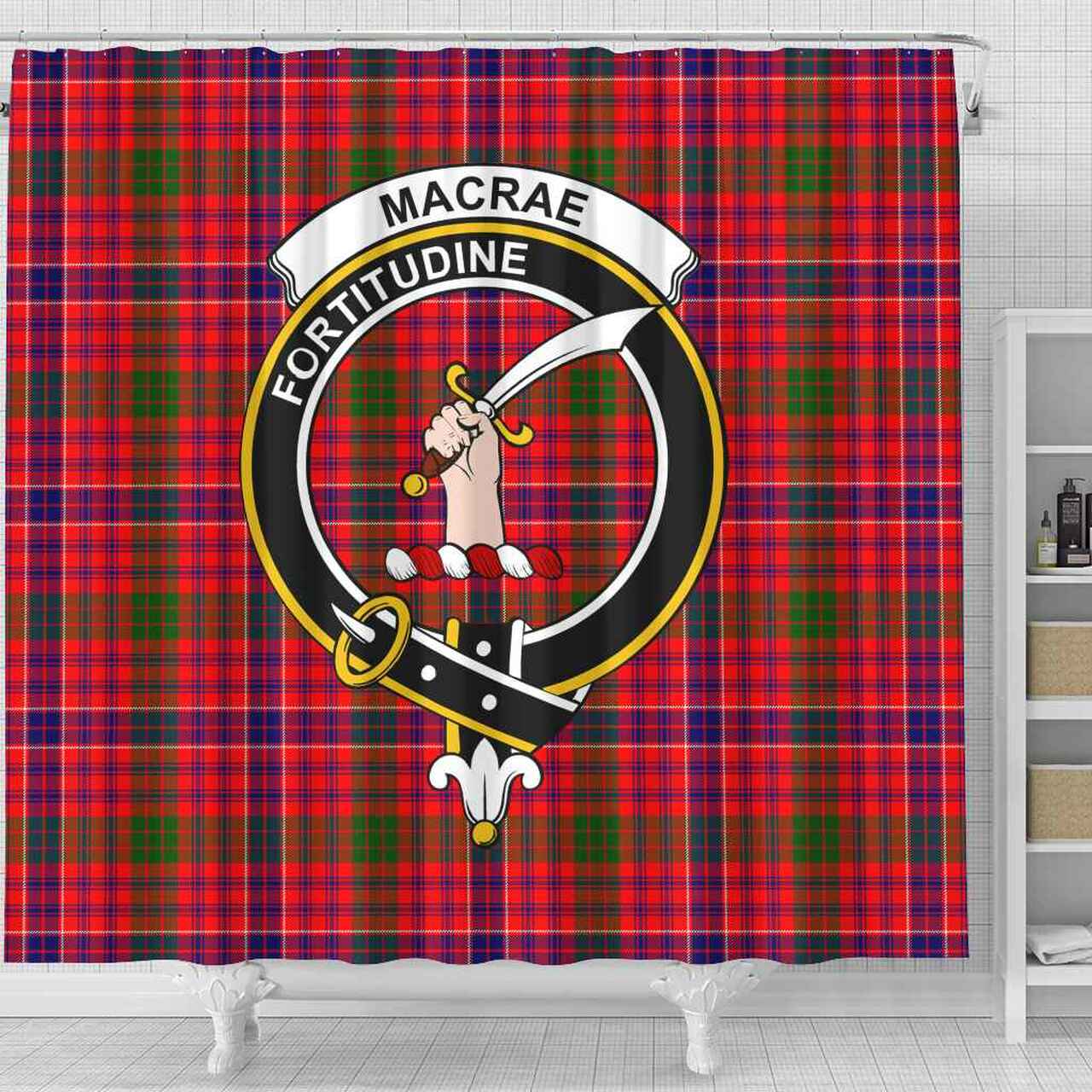 MacRae Tartan Crest Shower Curtain