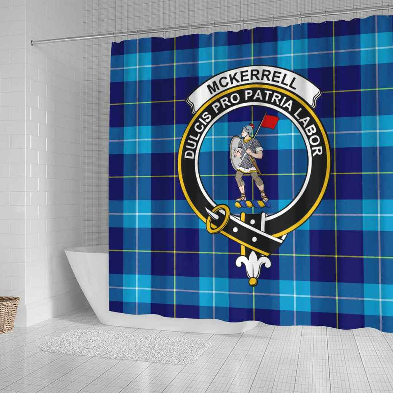 McKerrell Tartan Crest Shower Curtain
