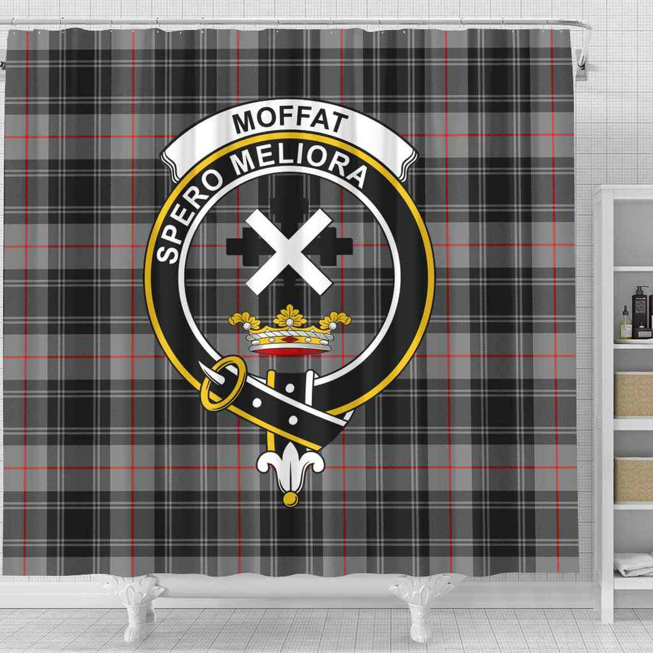 Moffat Tartan Crest Shower Curtain