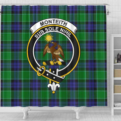 Monteith Tartan Crest Shower Curtain