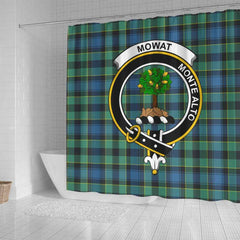 Mowat (of Inglistoun) Tartan Crest Shower Curtain