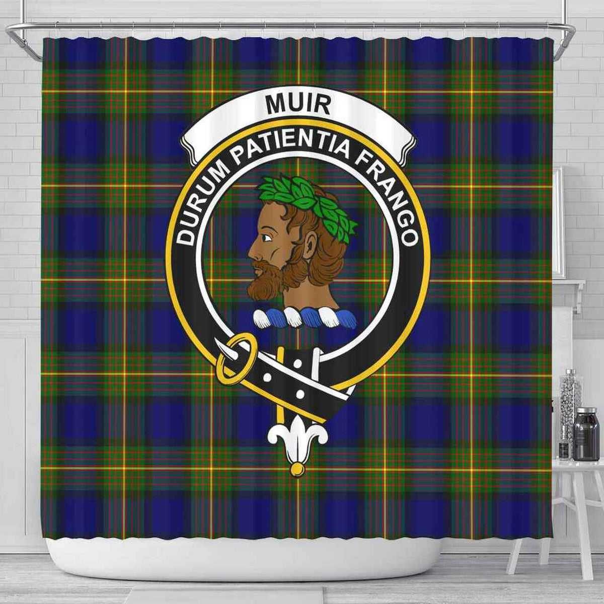 Muir Tartan Crest Shower Curtain