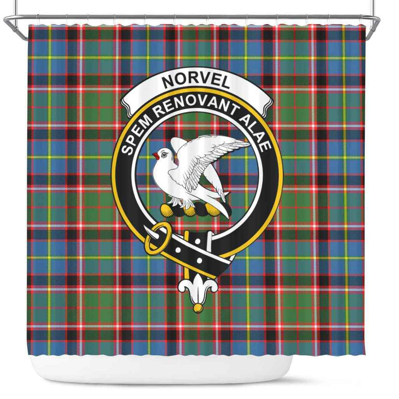 Norvel Tartan Crest Shower Curtain