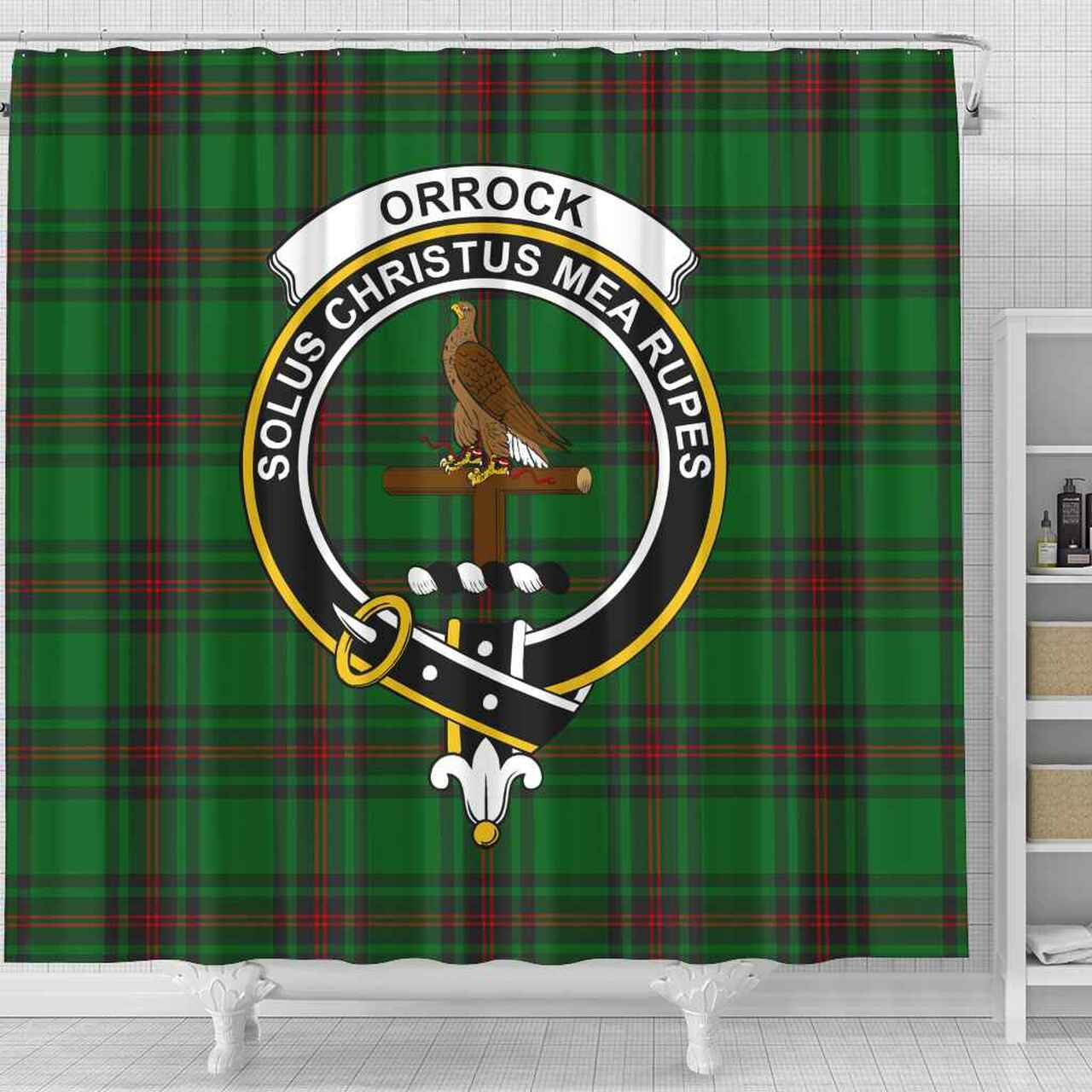 Orrock Tartan Crest Shower Curtain