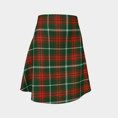Prince of Wales Tartan Flared Skirt