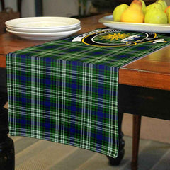 Purves Tartan Crest Table Runner - Cotton table runner