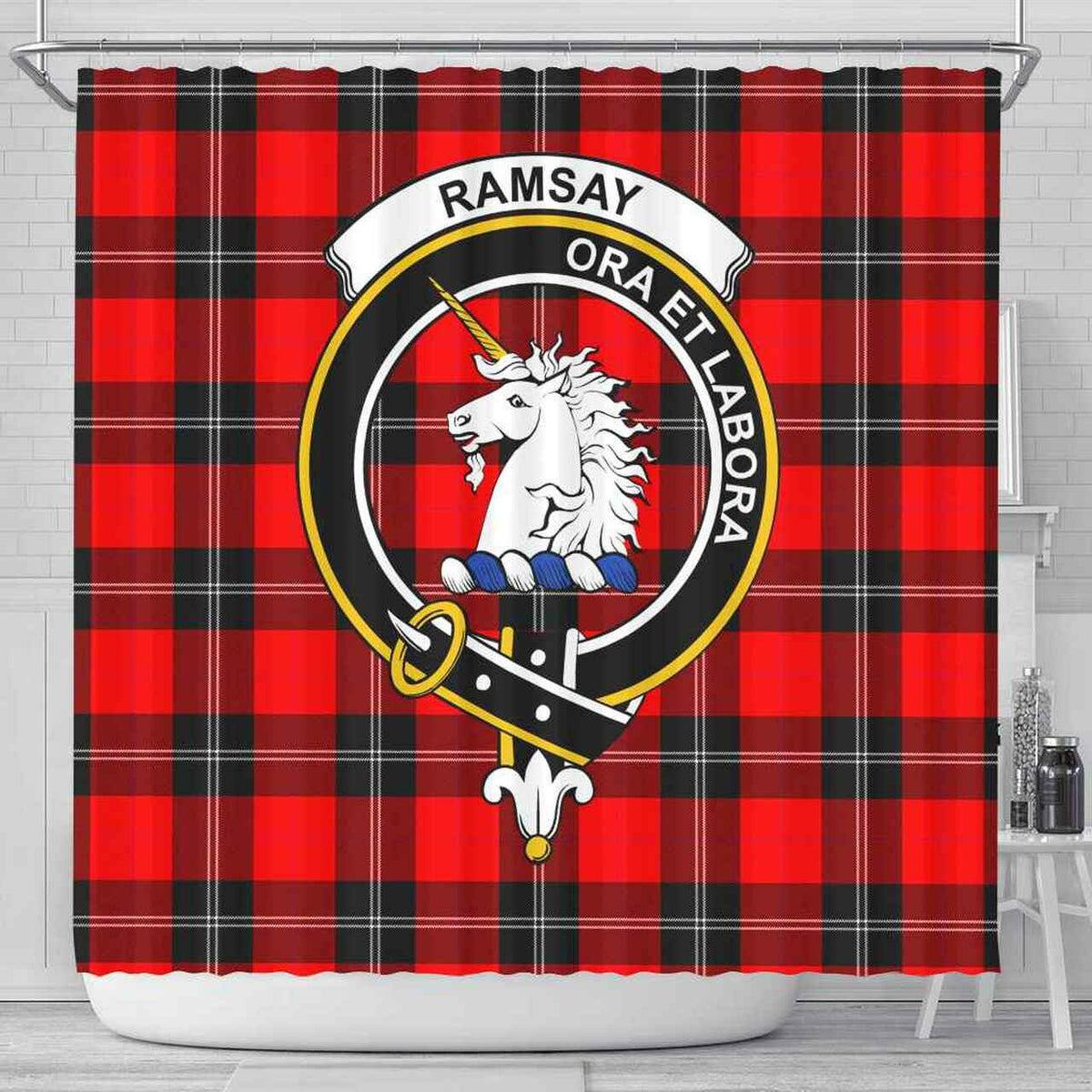 Ramsay Tartan Crest Shower Curtain