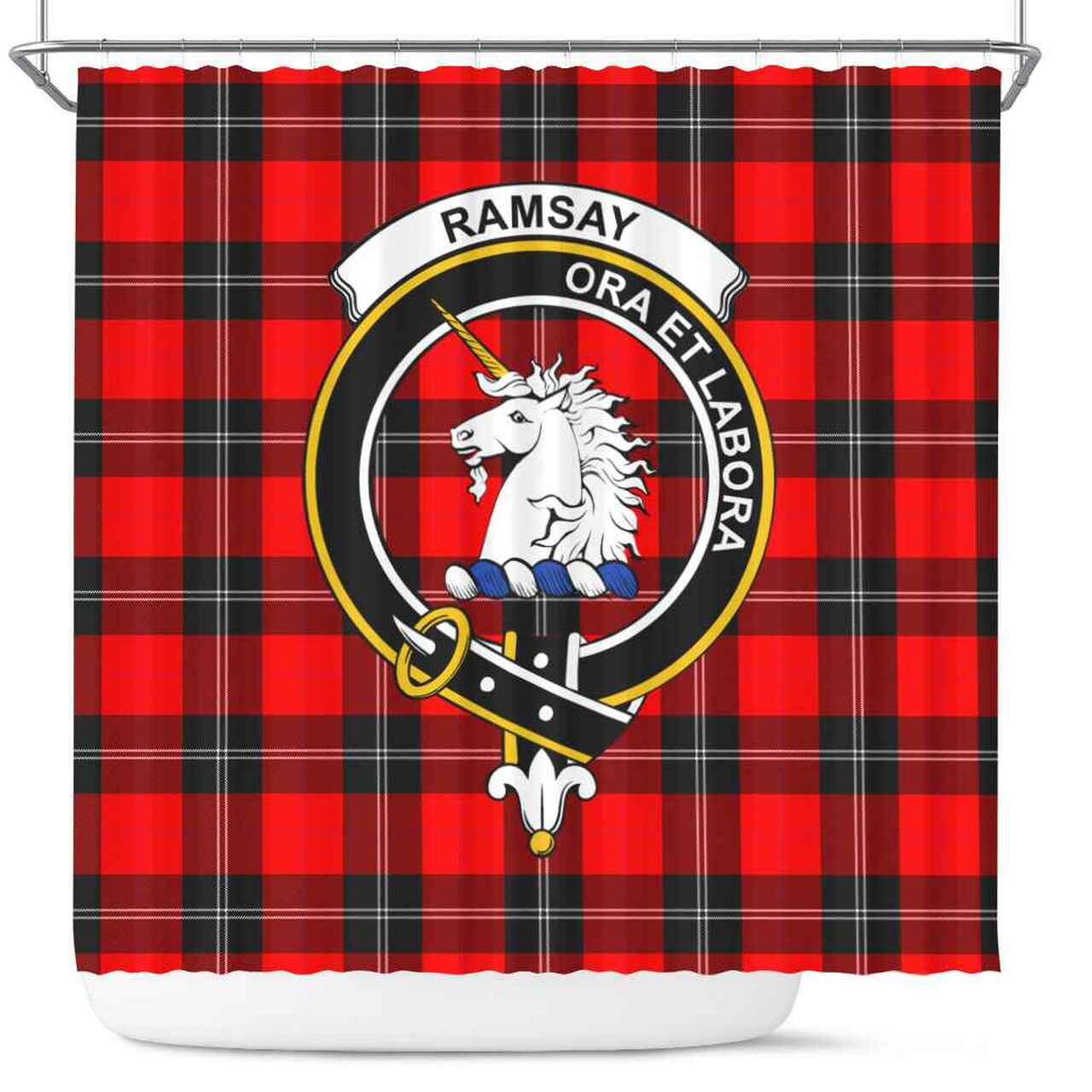 Ramsay Tartan Crest Shower Curtain