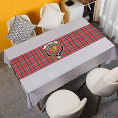 Sinclair Tartan Crest Table Runner - Cotton table runner