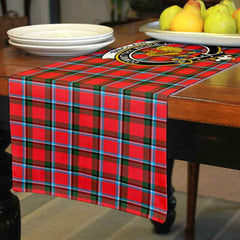 Sinclair Tartan Crest Table Runner - Cotton table runner