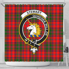 Stewart (of Appin) Tartan Crest Shower Curtain