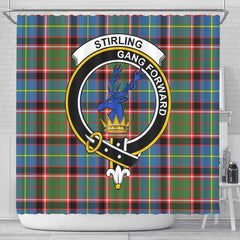 Stirling (of Cadder-Present Chief) Tartan Crest Shower Curtain