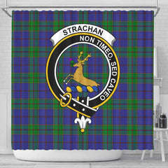 Strachan Tartan Crest Shower Curtain