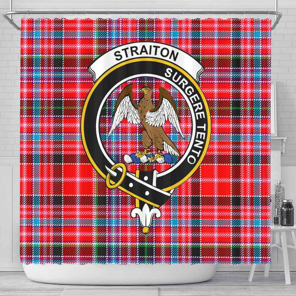 Straiton Tartan Crest Shower Curtain