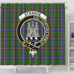 Strange (or Strang) Tartan Crest Shower Curtain