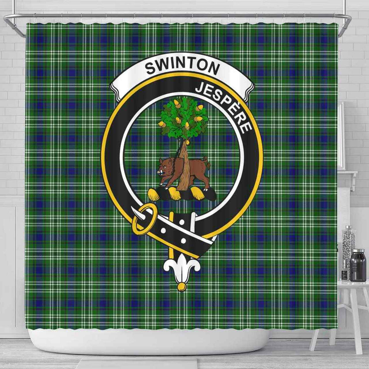 Swinton Tartan Crest Shower Curtain