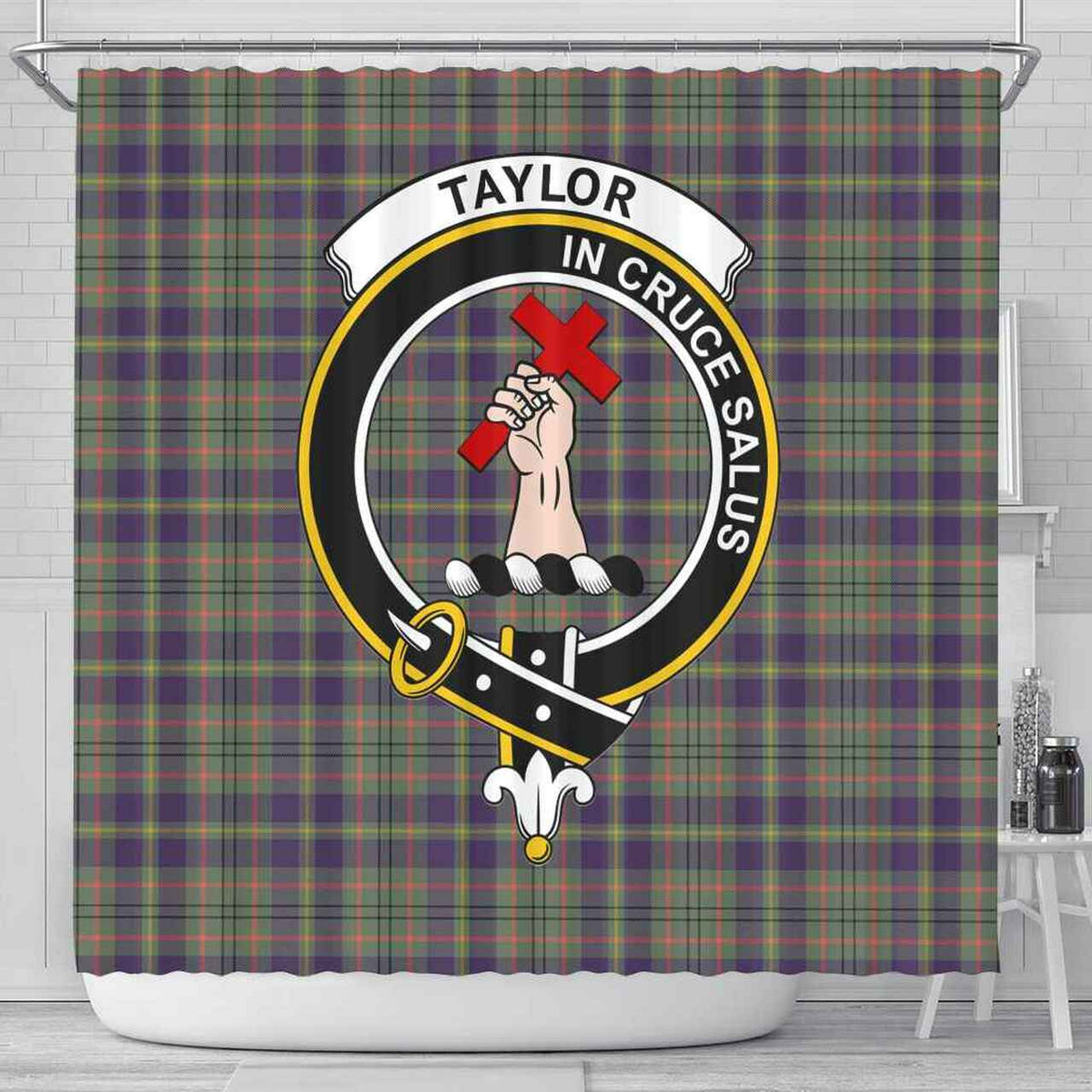 Taylor Tartan Crest Shower Curtain