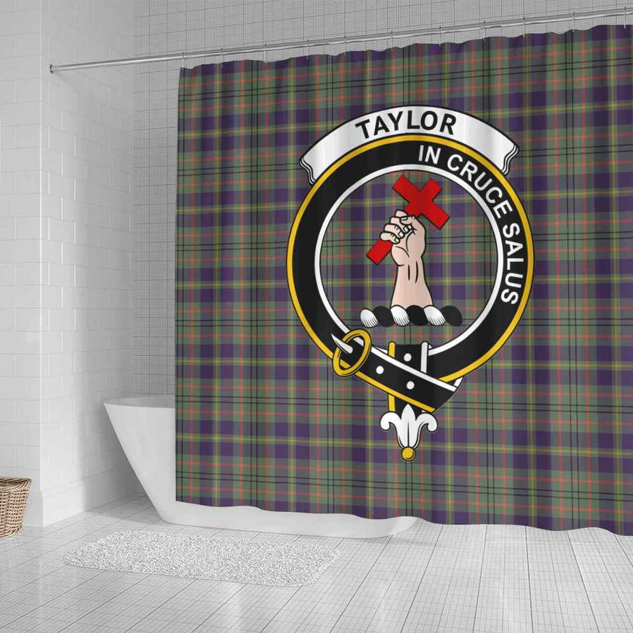 Taylor Tartan Crest Shower Curtain