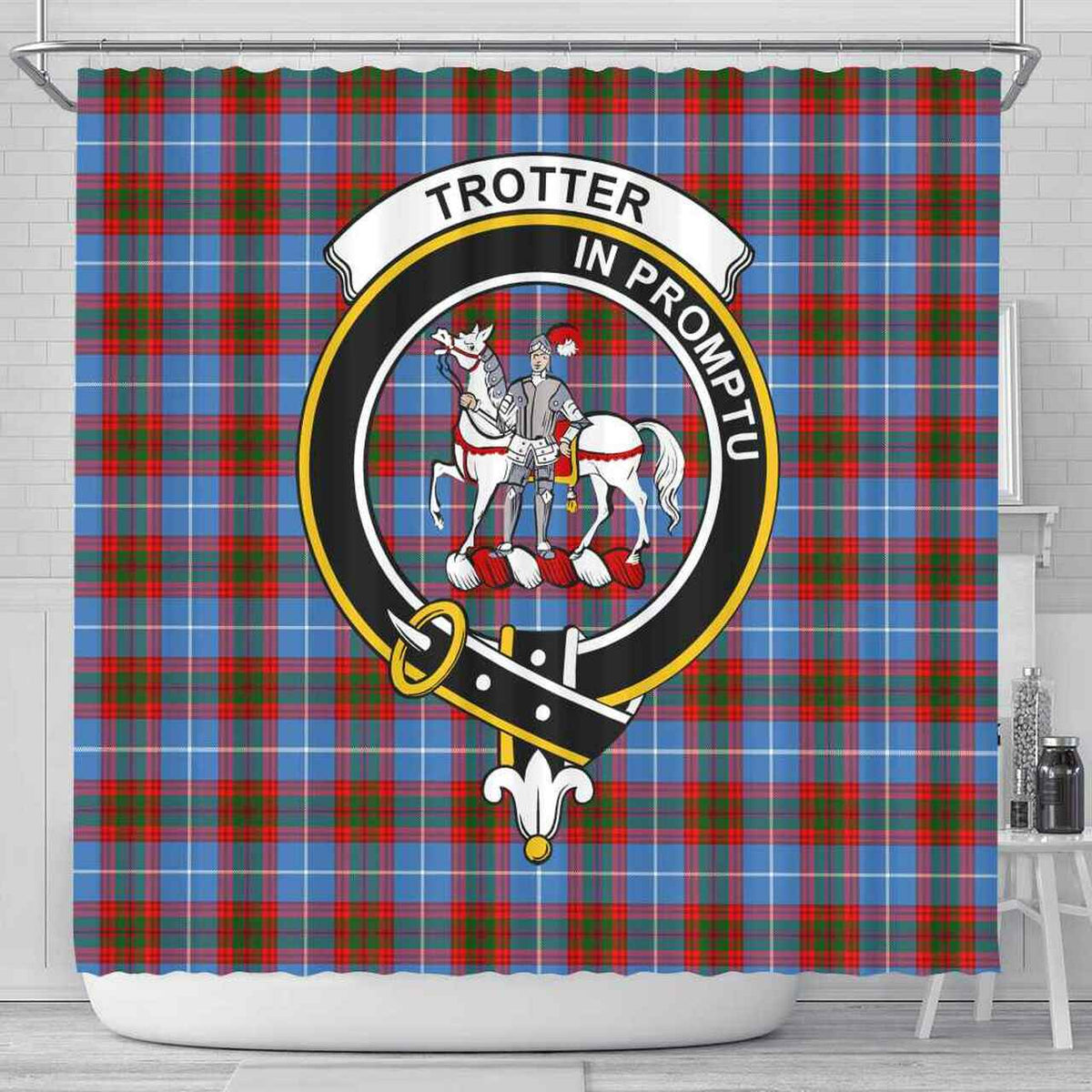 Trotter Tartan Crest Shower Curtain