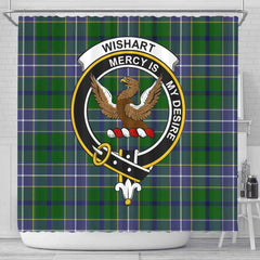 Wishart Tartan Crest Shower Curtain