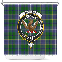 Wishart Tartan Crest Shower Curtain