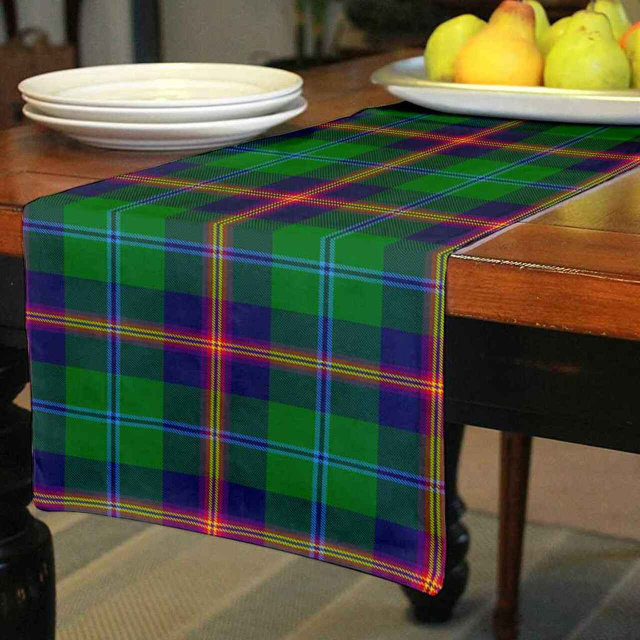 Young Modern Tartan Table Runner - Cotton table runner