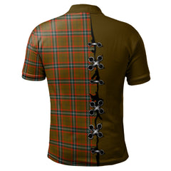 Seton Hunting Modern Tartan Polo Shirt - Lion Rampant And Celtic Thistle Style
