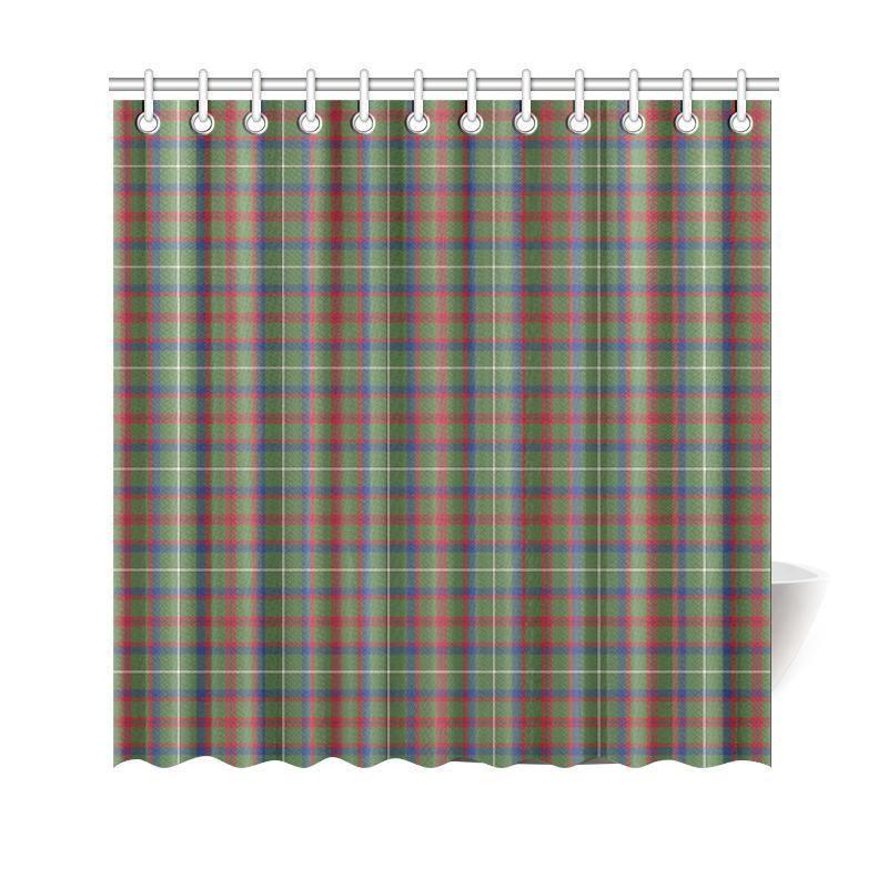 Shaw Green Modern Tartan Shower Curtain
