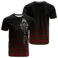 Shaw Of Tordarroch Red Dress Tartan Crest T-shirt - Alba Celtic Style