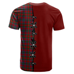 Sinclair Tartan T-shirt - Lion Rampant And Celtic Thistle Style