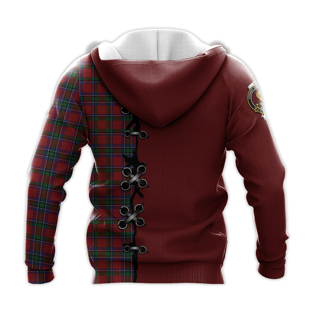 Sinclair Tartan Hoodie - Lion Rampant And Celtic Thistle Style