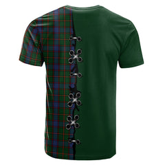 Skene Tartan T-shirt - Lion Rampant And Celtic Thistle Style
