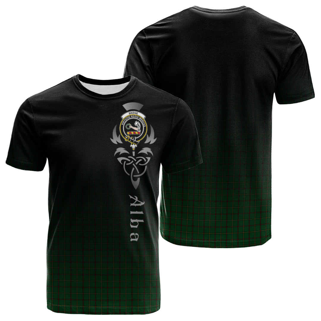 Skene Or Tribe Of Mar Tartan Crest T-shirt - Alba Celtic Style