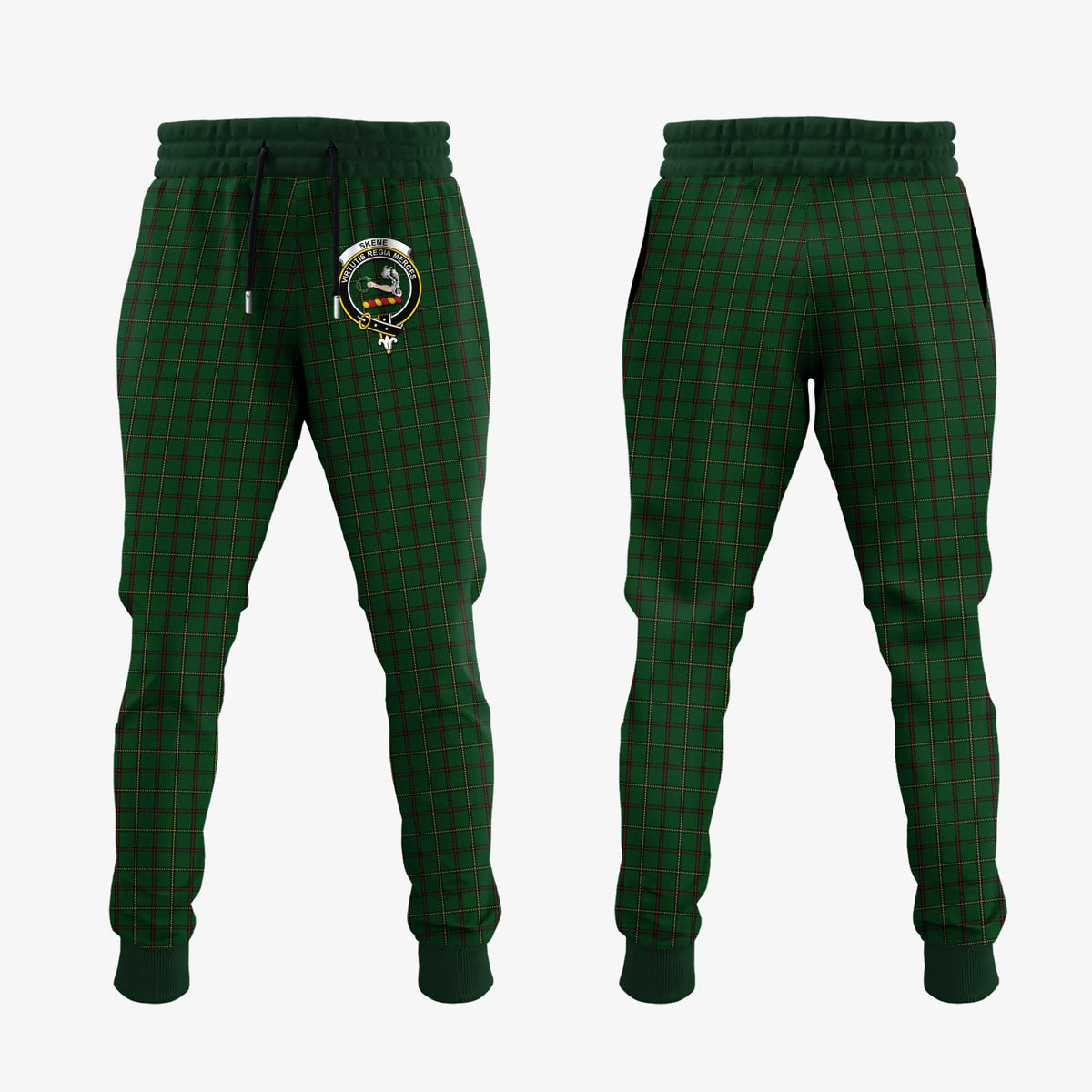 Skene Or Tribe Of Mar Tartan Crest Jogger Sweatpants