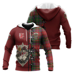 Somerville Tartan Hoodie - Lion Rampant And Celtic Thistle Style