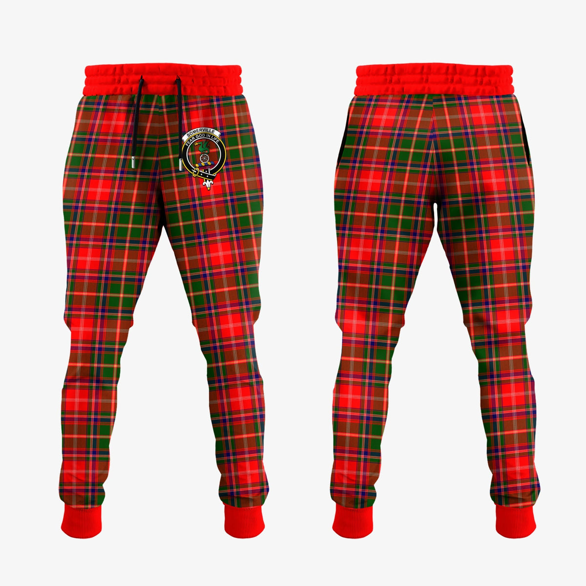 Somerville Modern Tartan Crest Jogger Sweatpants