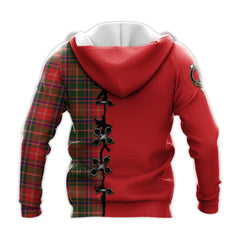 Somerville Modern Tartan Hoodie - Lion Rampant And Celtic Thistle Style