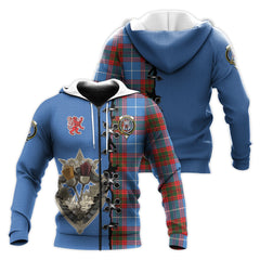 Spalding Tartan Hoodie - Lion Rampant And Celtic Thistle Style