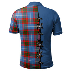 Spalding Tartan Polo Shirt - Lion Rampant And Celtic Thistle Style